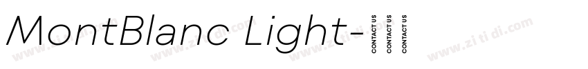MontBlanc Light字体转换